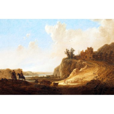 Bergachtig landschap met kasteelruïne - Aelbert Cuyp